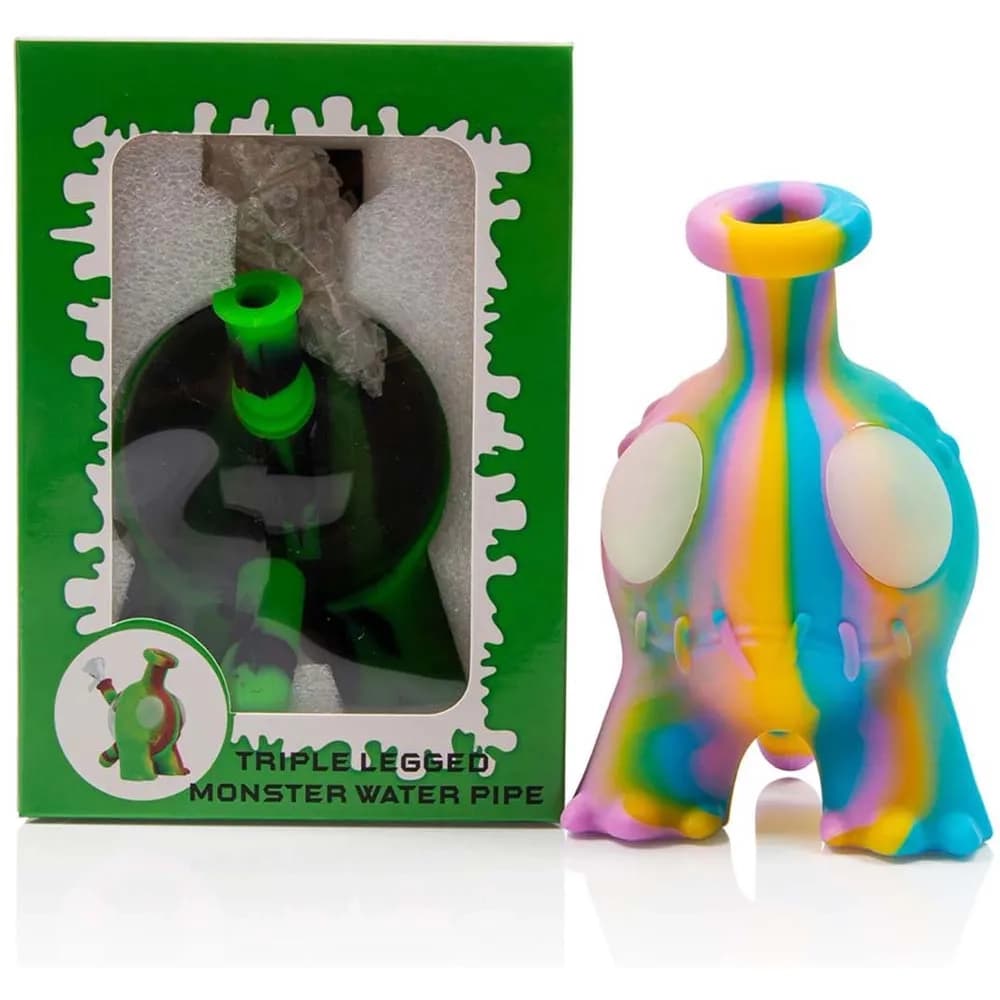 SWP79 - 5" Triple Legged Monster Silicone Water Pipe