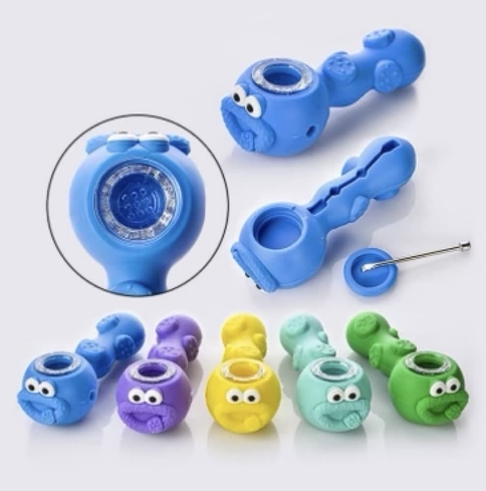 SHP25 - Cookie Character Silicone Hand Pipe (Pack Of 5) (Unit Cost $4.99)