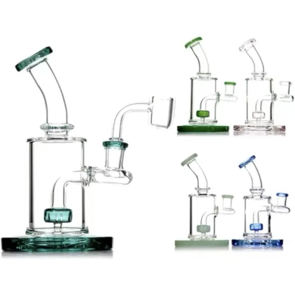 WP17 - Assorted Colors Ring Perc Rig Water Pipe