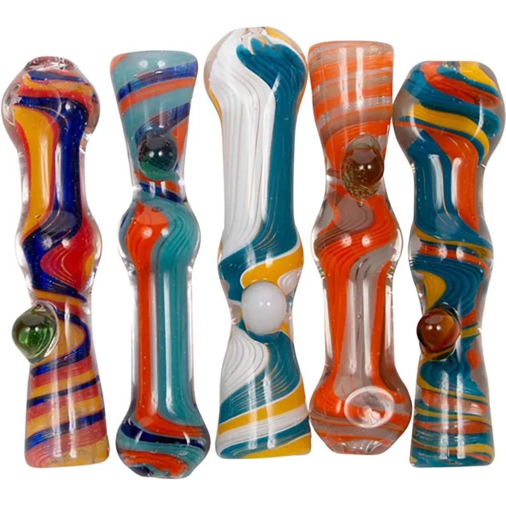 CH30- 2.5" Colorful Swirl Chillum (Pack of 5) (Unit Cost $2.99)