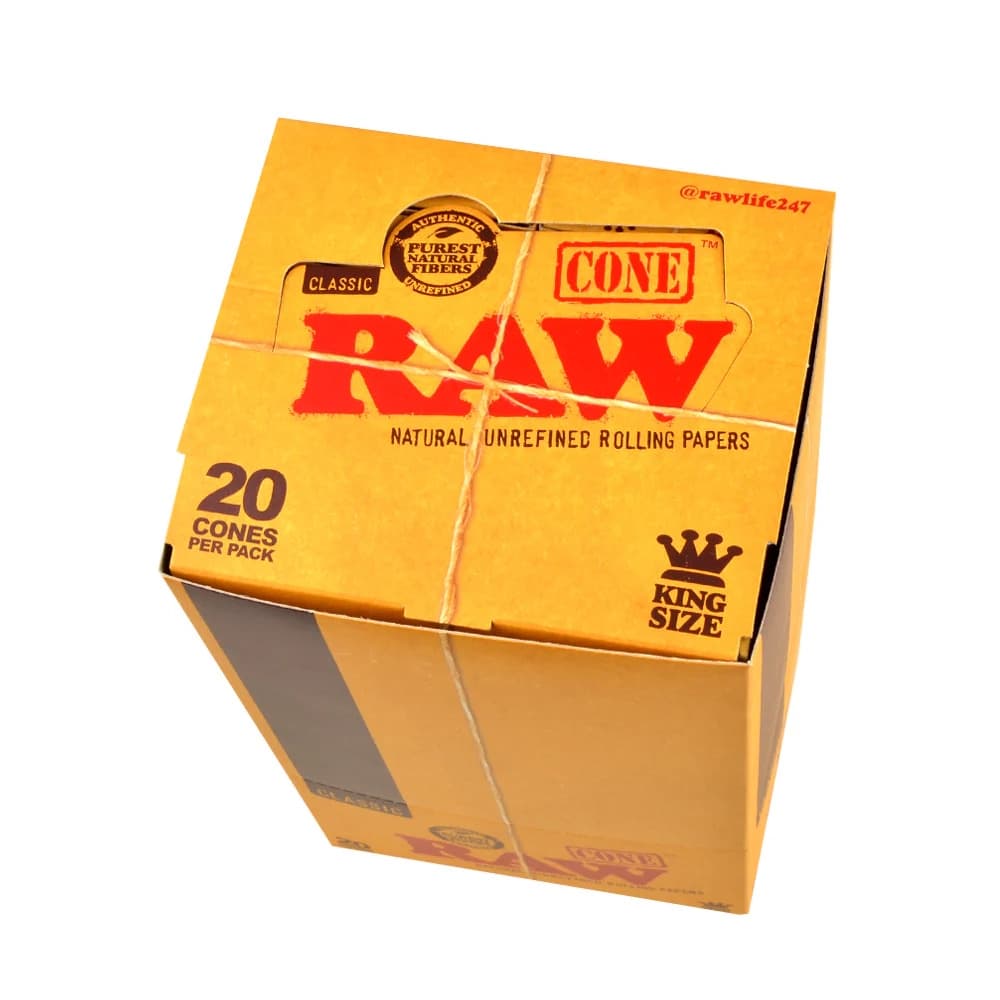 RAW Classic King Size Cones (20 Cones Per Pack)