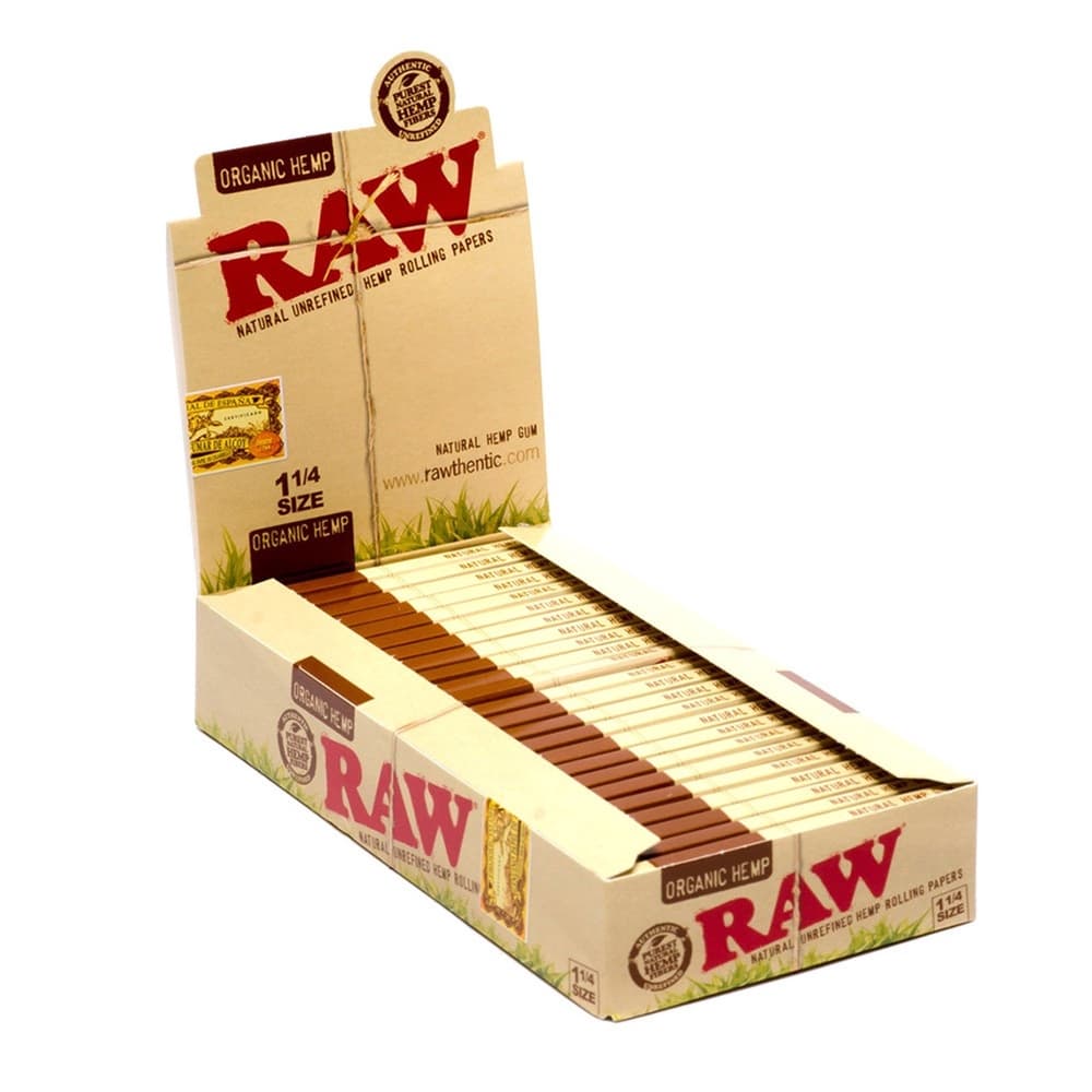 Raw Organic Hemp 1 1/4 Size Papers (24PCK / 50Leaves)