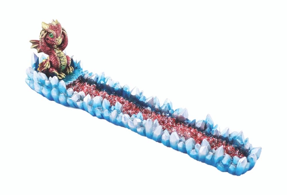 10.5″ Playful Red Dragon Incense Burner