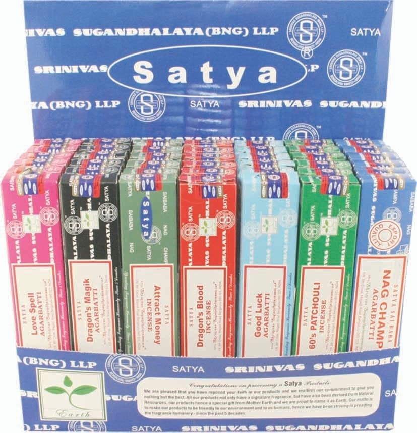 Satya Incense Sticks Assorted Display (42 Packs)