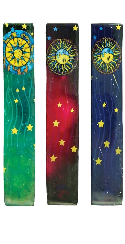 11″ Celestial Wooden Incense Ashcatchers (SET OF 6)