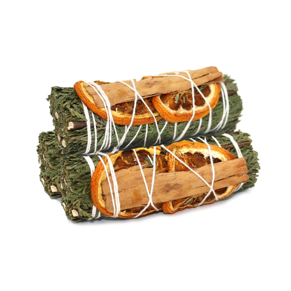 4″ Cedar Sage W/ Orange &amp; Cinnamon Smudge Stick (Pack of 8)