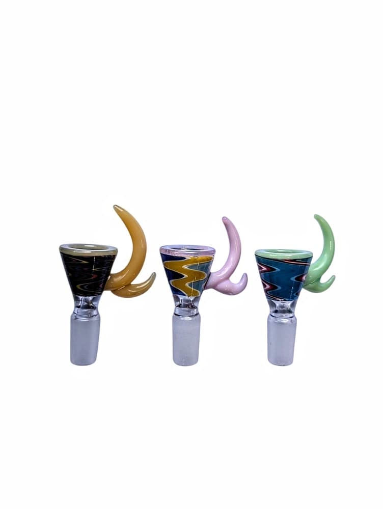 BL84 - 14mm Color Horn Swirled Bowl (Pack of 5) (Unit Cost $7.99)