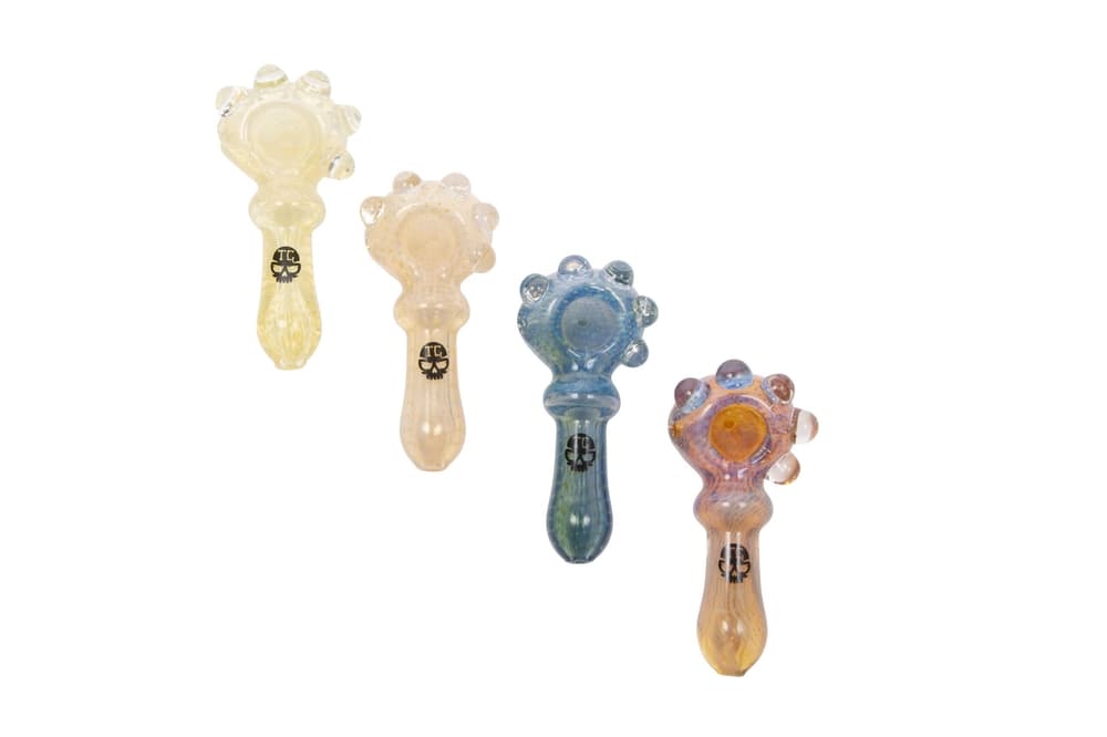 TXH3 - Mini 4" Toxic Skull Hand Pipe (PACK OF 3)