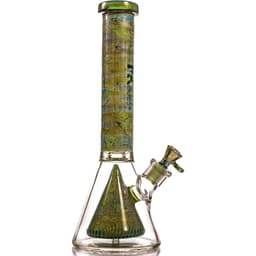 MK198 – MK100 14″ Electroplated Engraved Pyramid Art Beaker