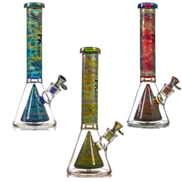 MK198 – MK100 14″ Electroplated Engraved Pyramid Art Beaker