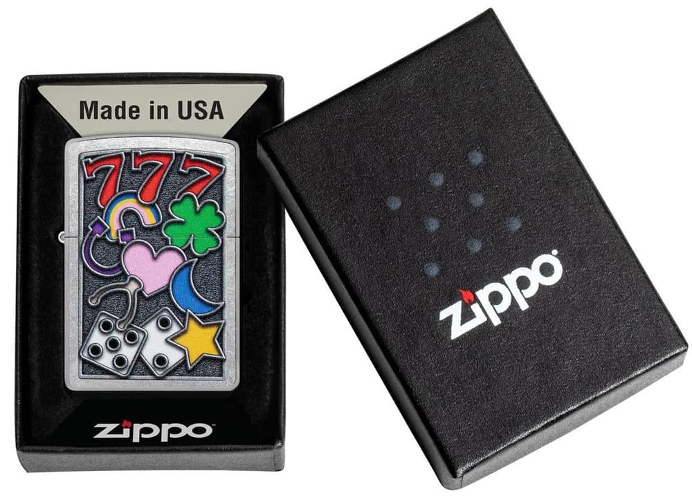 Zippo Lighter 48682 All Luck Design