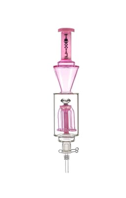 TXNC25 – 14″ Toxic Diamond Top Showerhead Perc Nectar Collector w/ Glass Tip