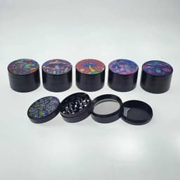 K60 - 2" 4 Parts Aluminum Mushroom Design Grinders (12ct) (Unit Cost $3.99)