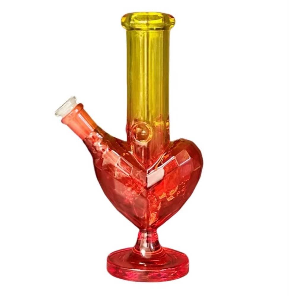 K50 - 9" Assorted Colors Heart Design Water Pipe
