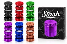MK100 STASH -- MK100 PREMIUM STASH GRINDER W/ BUILT IN STASH JAR (5 PARTS)