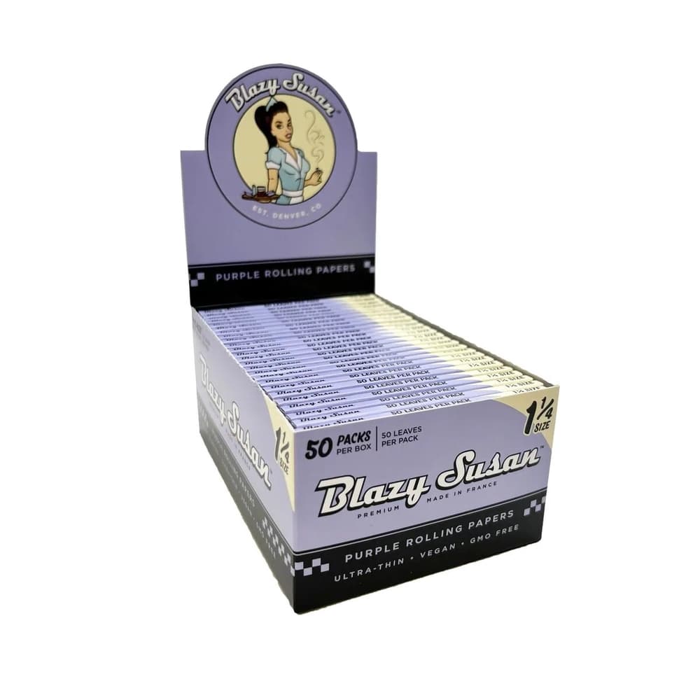Blazy Susan 1 1/4 Purple Rolling Papers (50 Pack)